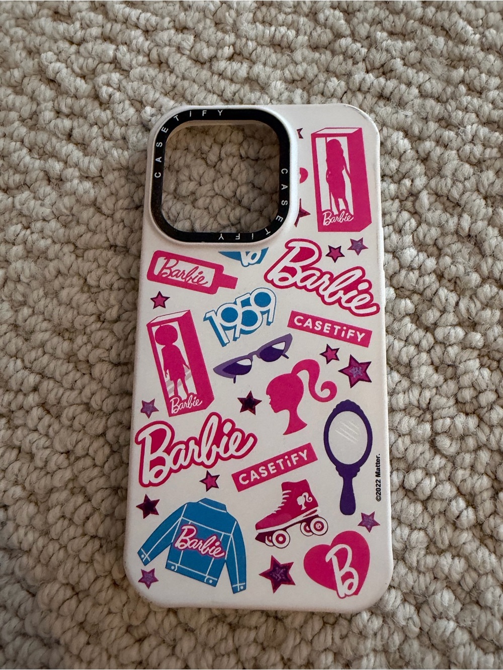 CASETiFY x Barbie White Sticker-Print Phone Case